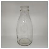 Borden One Quart Embossed Glass Milk Bottle