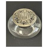 Chicago skyline glass trinket container w/ John