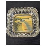 Niagara Falls glass souvenir ashtray