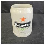 Vintage Heineken Holland Stoneware Beer Stein Mug