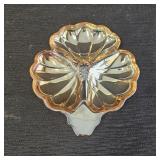 VTG Marigold Iridescent Glass Candy/ Trinket Dish