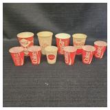 (10) Vintage Coca-Cola Wax Paper Cups