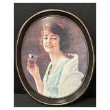 Coca-Cola metal serving tray w/ flapper girl 1983