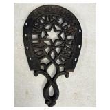 Cast iron trivet "Good Luck To All Who Use This