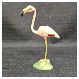 VTG 8in Pink Flamingo Paper Mache Figurine