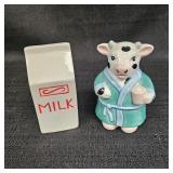 VTG Cow & Milk Salt/ Pepper Shakers by Russ Berrie