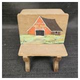 Mini Stand w/ Chew Tabacco Barn Hand Painted