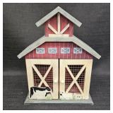 Red Wooden Barn Farmhouse Decor/Storage