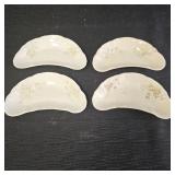 (4) Antique (OCCO) Limoges porcelain Bone Dishes