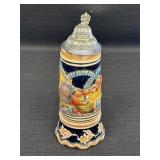 German Beer Stein Music Box "Wer viel Bier trinktï¿½