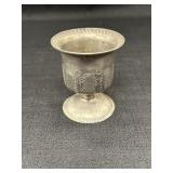 Small silver plated pedestal cup, Occupied Japan,