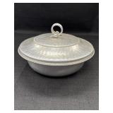B W Buenilum hammered aluminum covered casserole