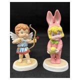 2 - 1995 Campbell Soup Company figurines - Cupid &