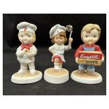 3 porcelain Campbellï¿½s Soup figurines, 1993 &