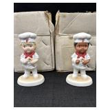 2 1993 porcelain Campbellï¿½s Kids chef figurines,