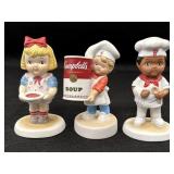 3 porcelain Campbellï¿½s Soup figurines, 1993 &