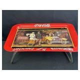 1987 Coca-Cola "Touring Car" metal lap tray
