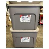 2 Homz 20 gal Totes w/ Lids