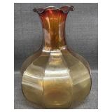 Sunset amberina glass vase