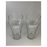 (2) Vtg. Coca-Cola fountain glasses