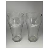 (2) Vtg. Coca-Cola fountain glasses