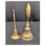 (2) Brass Bells 6in & 7in tall