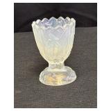 Iridescent Glass Kingfisher toothpick holder,