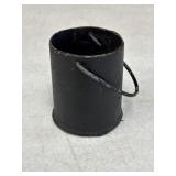 2.75in cast iron bucket w/handle, markings on