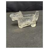 Vtg Scottie dog pressed glass creamer, 5.5 x 2 x