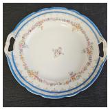 KPM Porcelain 9in Plate: Floral Design w/ Blue