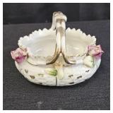Hand-Painted Royal Japan Porcelain Basket w/