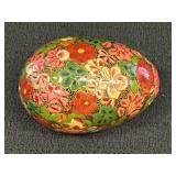 3.25" Hand Painted Floral Egg