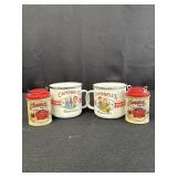 Campbellï¿½s Metal Mugs & Salt & Pepper Shaker