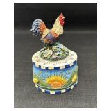 Rooster egg timer, 4.75in H.  Comb & tail have