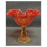 Fenton hobnail pedestal compote candy dish