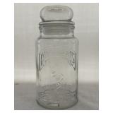 Planters peanut 75th anniversary glass jar w/ lid