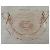 Pink depression glass candy dish/tray