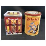 2- 8' Cracker Jack Canister Tins- 1991, 95