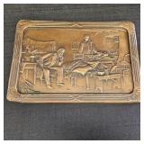 Embossed Copper Plaque of Doctors Scene