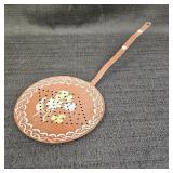 Hand Painted Metal Strainer Decor