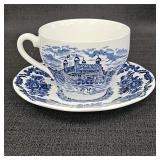 Enoch Wedgwood Tunstall Blue Teacup & Saucer