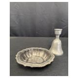 Avon Silver Plated Candy Dish & Pewter Bell