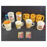 Vtg. Promo plastic mugs/cups for McDonald, Chuck