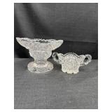 Pressed glass centerpiece bowl or punch bowl stand
