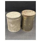 2 vtg tins - Coffee & Baking Powder, no labels,