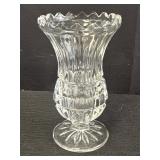 Bud vase w/ footed base & scalloped rim