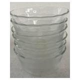 (6) Pyrex clear glass custard cups