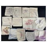 Variety of Embroidered Towels, Tablecloths,