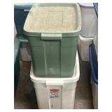 (2) Rubbermaid 18 gallon storage totes/containers