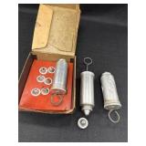 Aluminum cake decorator kit in original box + 2